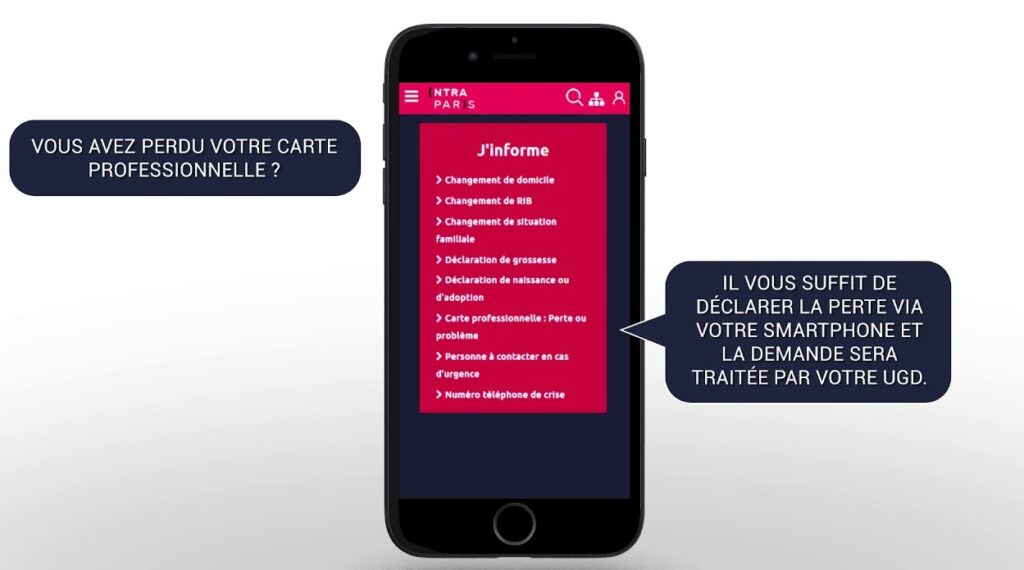 intraparis application mobile